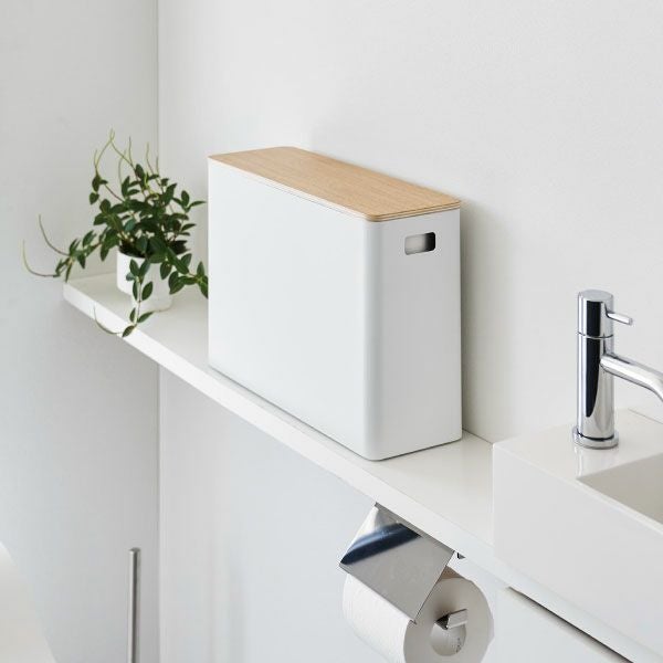 山崎実業 蓋付きトイレ用品収納 リン RIN | インテリア雑貨・リンシリーズ