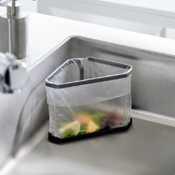 山崎実業 水切りネットが付けられる三角コーナー タワー tower | キッチン雑貨・タワーシリーズ