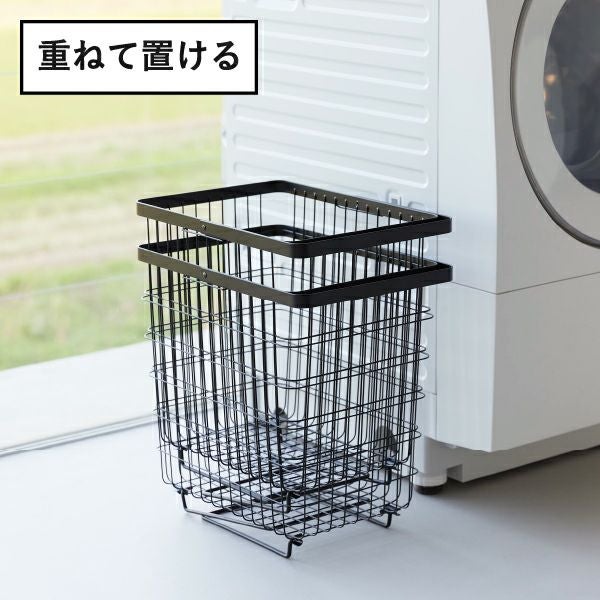 山崎実業 折り畳み脚付きランドリーバスケット tower | インテリア雑貨・タワーシリーズ