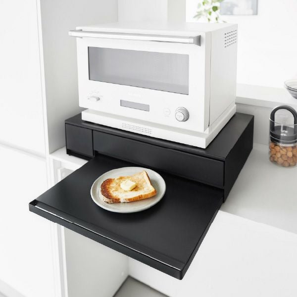 山崎実業 IHクッキングヒーターラック タワー 引き出し&スライドテーブル tower | キッチン雑貨・タワーシリーズ