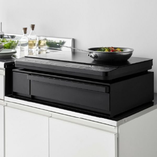 山崎実業 IHクッキングヒーターラック タワー 引き出し&スライドテーブル tower | キッチン雑貨・タワーシリーズ