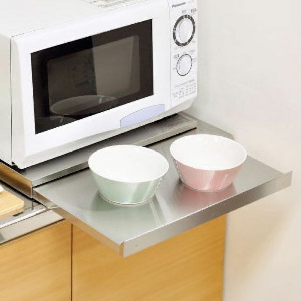 足立製作所 家電下で使うステンレススライドテーブル | キッチン雑貨・レンジ台