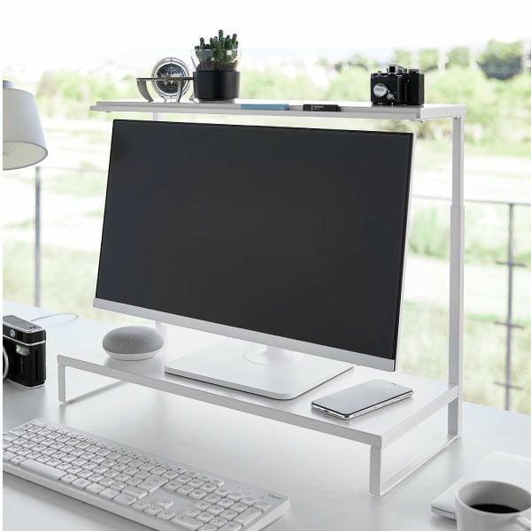 山崎実業 モニター上下ラック タワー 2段 tower | インテリア雑貨・タワーシリーズ