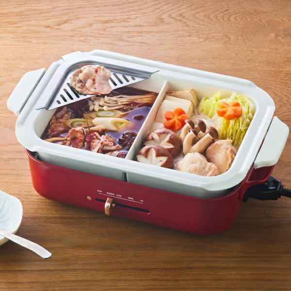 BRUNO ブルーノ コンパクトホットプレート用 セラミックコート仕切り鍋