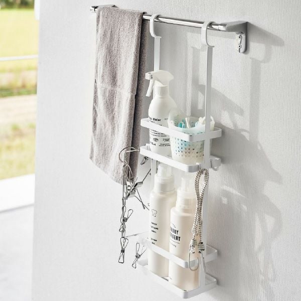 山崎実業 引っ掛けディスペンサースタンド タワー 2段 tower | バスグッズ・タワーシリーズ