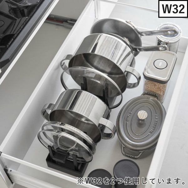 山崎実業 シンク下幅調節鍋蓋＆フライパン収納スタンド タワー tower | キッチン雑貨・タワーシリーズ