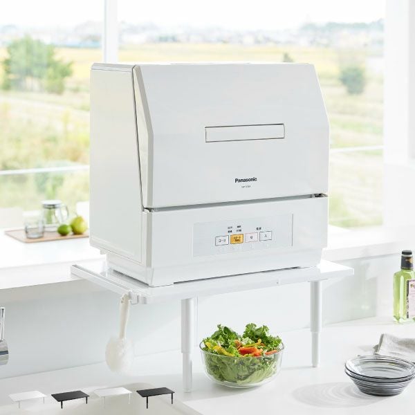 山崎実業 カウンターに載せられる伸縮食洗機ラック tower | キッチン雑貨・タワーシリーズ