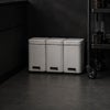 Galva スクエアダストボックス ソフトクロージング 3×5L | インテリア雑貨・ゴミ箱