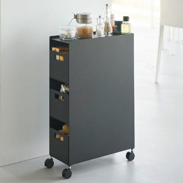 山崎実業 収納バスケットワゴン タワー 3段 tower | キッチン雑貨・タワーシリーズ