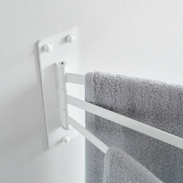 山崎実業 ウォールタオルハンガー タワー 3連 石こうボード壁対応 tower | バスグッズ・タワーシリーズ