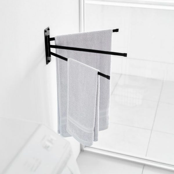 山崎実業 ウォールタオルハンガー タワー 3連 石こうボード壁対応 tower | バスグッズ・タワーシリーズ