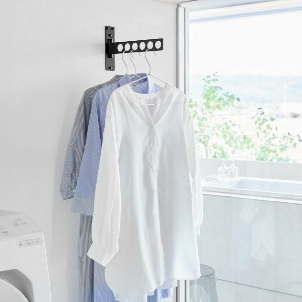 山崎実業 ウォール衣類ハンガー 石こうボード壁対応 tower | 室内物干し・タワーシリーズ