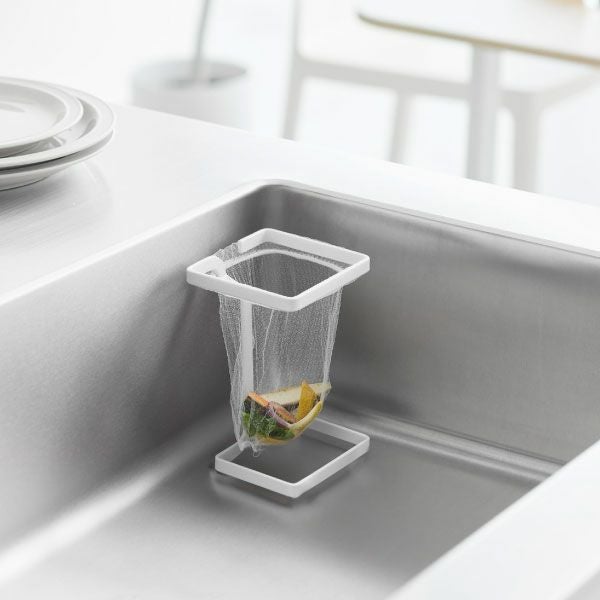 山崎実業 コーナーに置ける水切りネットホルダー タワー スクエア tower | キッチン雑貨・タワーシリーズ