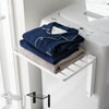 山崎実業 使いやすい高さに開くマグネット洗濯機横折り畳み棚 タワー tower | バスグッズ・タワーシリーズ