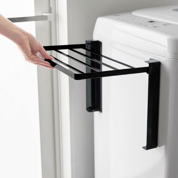 山崎実業 使いやすい高さに開くマグネット洗濯機横折り畳み棚 タワー tower | バスグッズ・タワーシリーズ