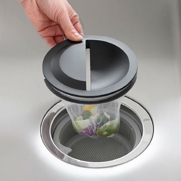 山崎実業 水切りネットホルダー付き排水口カバー タワー スクエア tower | キッチン雑貨・タワーシリーズ