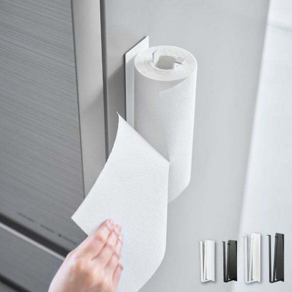 山崎実業 片手でカットマグネットキッチンペーパーホルダー タワー 縦タイプ tower | キッチン雑貨・タワーシリーズ