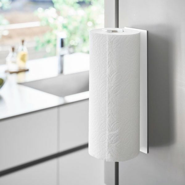 山崎実業 片手でカットマグネットキッチンペーパーホルダー タワー 縦タイプ tower | キッチン雑貨・タワーシリーズ