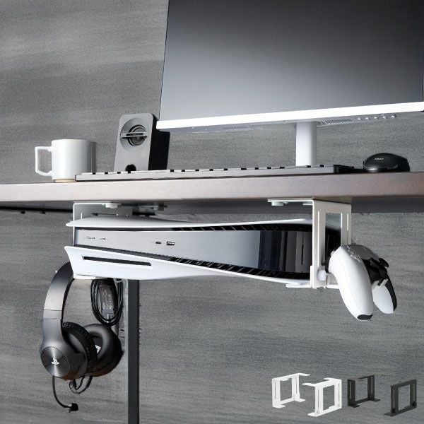 山崎実業 可動式デスク下ゲーム機ホルダー スマート smart | インテリア雑貨・スマートシリーズ
