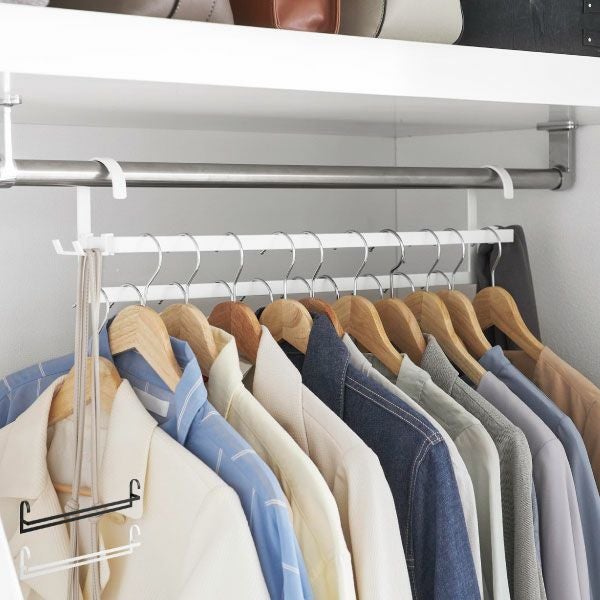山崎実業 収納力アップ2段衣類ハンガー スマート W60 smart