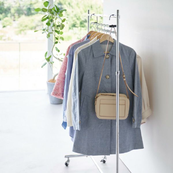 山崎実業 収納力アップ2段衣類ハンガー スマート W60 smart | インテリア雑貨・スマートシリーズ