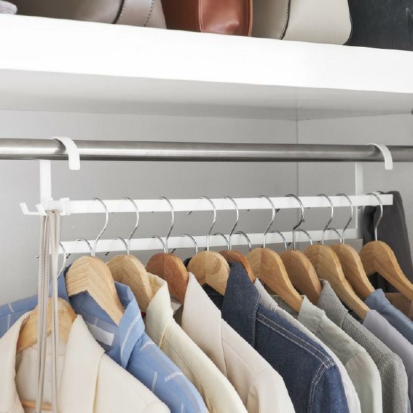 山崎実業 収納力アップ2段衣類ハンガー スマート W60 smart | インテリア雑貨・スマートシリーズ