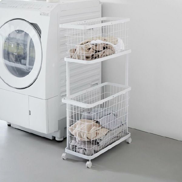 山崎実業 ランドリーワゴン＋バスケット タワー スリム tower | バスグッズ・タワーシリーズ