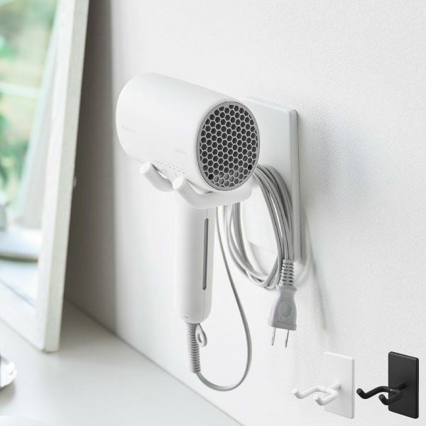 山崎実業 ウォール角度調節ドライヤーホルダー タワー 石こうボード壁対応 tower | バスグッズ・タワーシリーズ