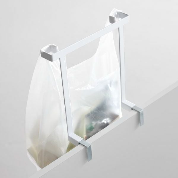 山崎実業 キッチンシンク下収納扉レジ袋ハンガー tower | キッチン雑貨・タワーシリーズ