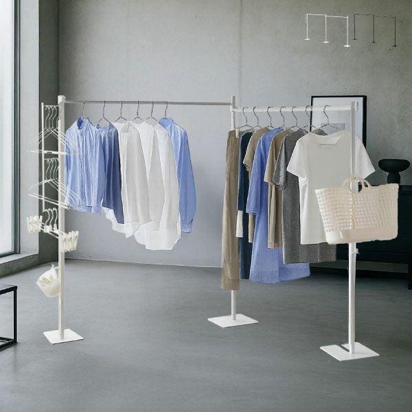 山崎実業 折り畳み室内物干し tower 2連 | キッチン雑貨・タワーシリーズ