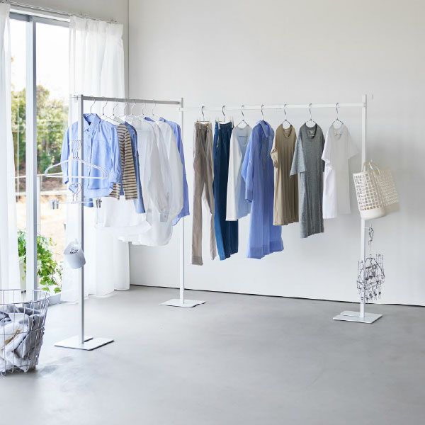 山崎実業 折り畳み室内物干し tower 2連 | キッチン雑貨・タワーシリーズ