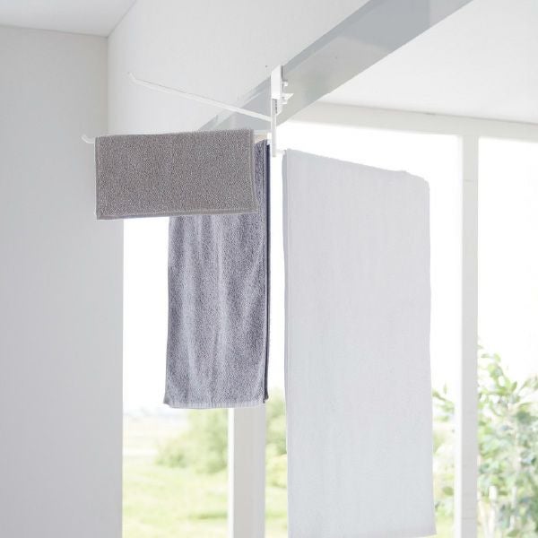 山崎実業 360度回転できる室内物干しタオルハンガー タワー tower | バスグッズ・タワーシリーズ