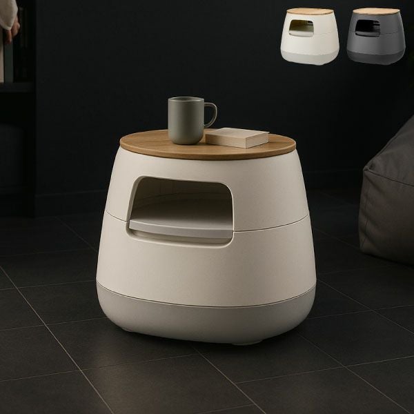 poapel ポアペル 動かせるくつろぎ収納ローテーブル 木天板付き | インテリア雑貨・サイドテーブル