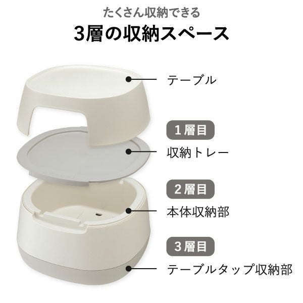 poapel ポアペル 動かせるくつろぎ収納ローテーブル 木天板付き | インテリア雑貨・サイドテーブル