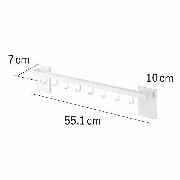 山崎実業 フィルムフック鍋蓋も収納できるキッチンツールバーフック付き タワー W55 tower | キッチン雑貨・タワーシリーズ