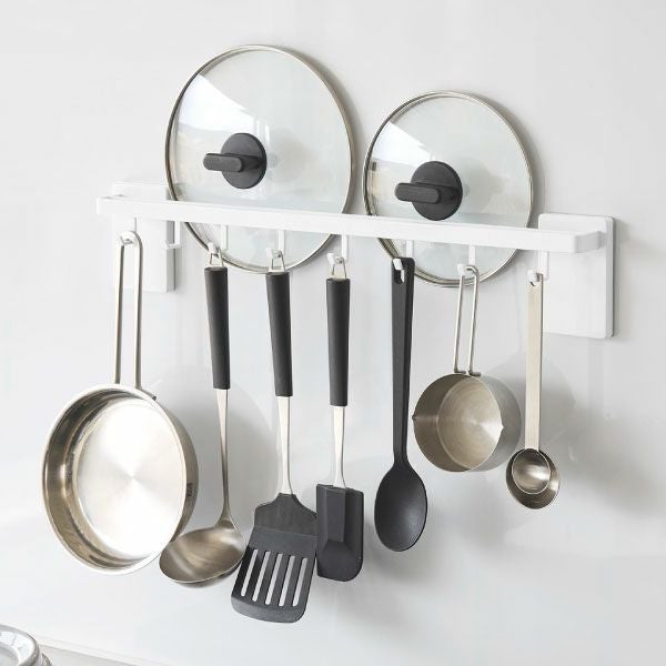 山崎実業 フィルムフック鍋蓋も収納できるキッチンツールバーフック付き タワー W55 tower | キッチン雑貨・タワーシリーズ