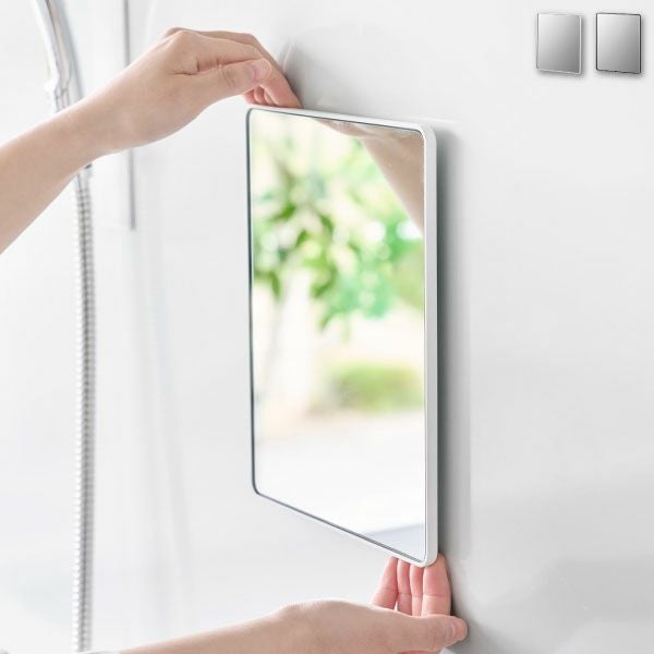 山崎実業 マグネットバスルームミラー タワー 角型 tower | バスグッズ・タワーシリーズ