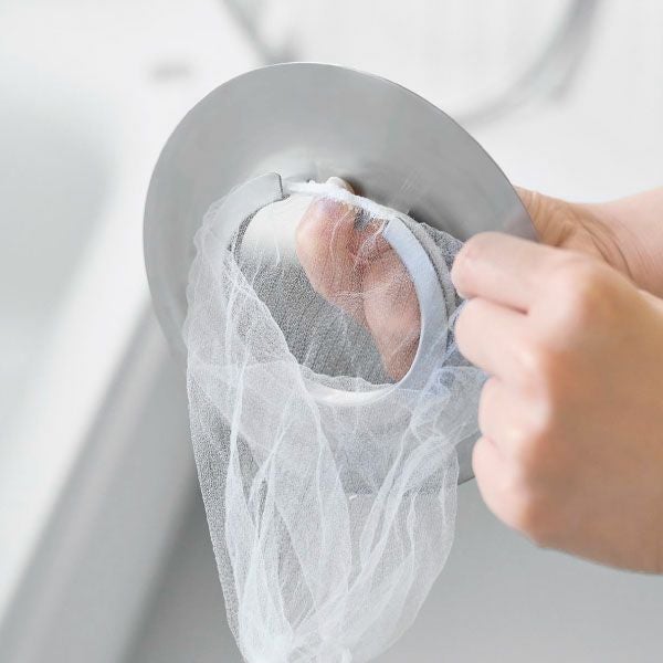 山崎実業 水切りネットが交換しやすいお風呂の排水口ネットホルダー タワー tower | バスグッズ・タワーシリーズ