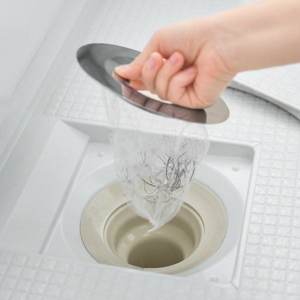 山崎実業 水切りネットが交換しやすいお風呂の排水口ネットホルダー タワー tower | バスグッズ・タワーシリーズ