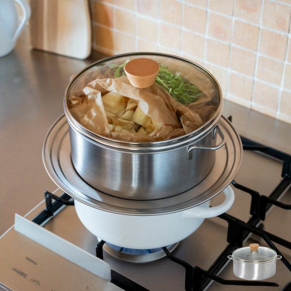 BWSセレクション すっきり暮らす ステンレスせいろ 深型（ざる付き