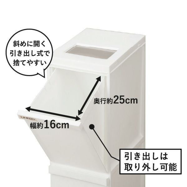 新輝合成 縦型 分別ゴミ箱 キャスター付き 3段 | インテリア雑貨・ゴミ箱