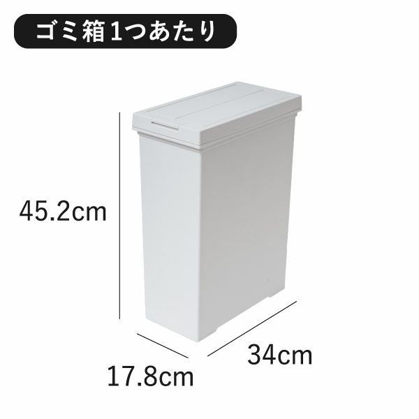 ASVEL アスベル 両開き3分別ダストワゴン キャスター付き | インテリア雑貨・ゴミ箱