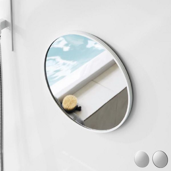 山崎実業 マグネットバスルーム樹脂ミラー タワー 丸型  23cm tower | バスグッズ・タワーシリーズ