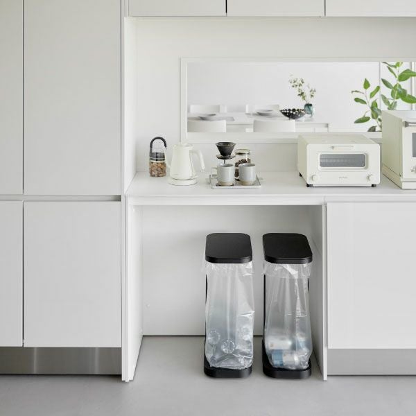  山崎実業 キャスター付き分別ゴミ袋ホルダー LUCE ルーチェ | インテリア雑貨・ゴミ箱