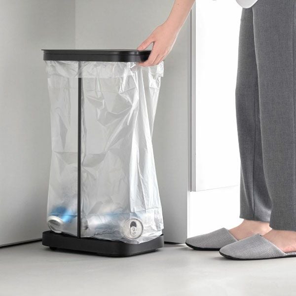  山崎実業 キャスター付き分別ゴミ袋ホルダー LUCE ルーチェ | インテリア雑貨・ゴミ箱