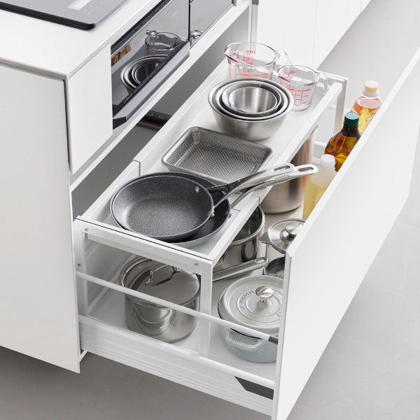 山崎実業 シンク下引き出し幅伸縮スライドラック タワー D30 tower | キッチン雑貨・タワーシリーズ