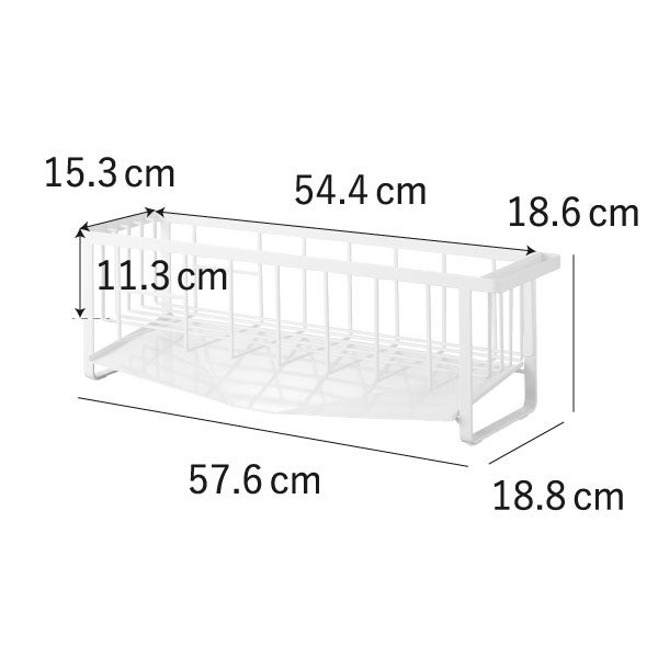 山崎実業 水切れの良いスリム水切りワイヤーバスケット タワー tower | キッチン雑貨・タワーシリーズ
