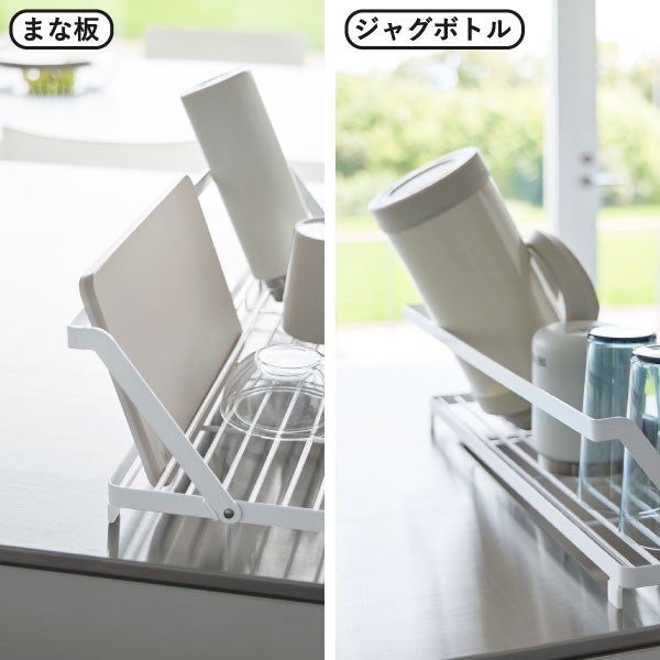 山崎実業 シンク上スリム水切りラック タワー シリコーントレー付き tower | キッチン雑貨・タワーシリーズ