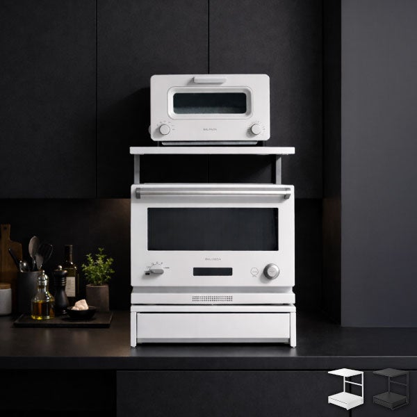 山崎実業 引き出し付きキッチン家電下ラック タワー 2段 tower | キッチン雑貨・タワーシリーズ