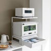 山崎実業 引き出し付きキッチン家電下ラック タワー 2段 tower | キッチン雑貨・タワーシリーズ